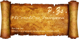Pórszász Zsuzsanna névjegykártya